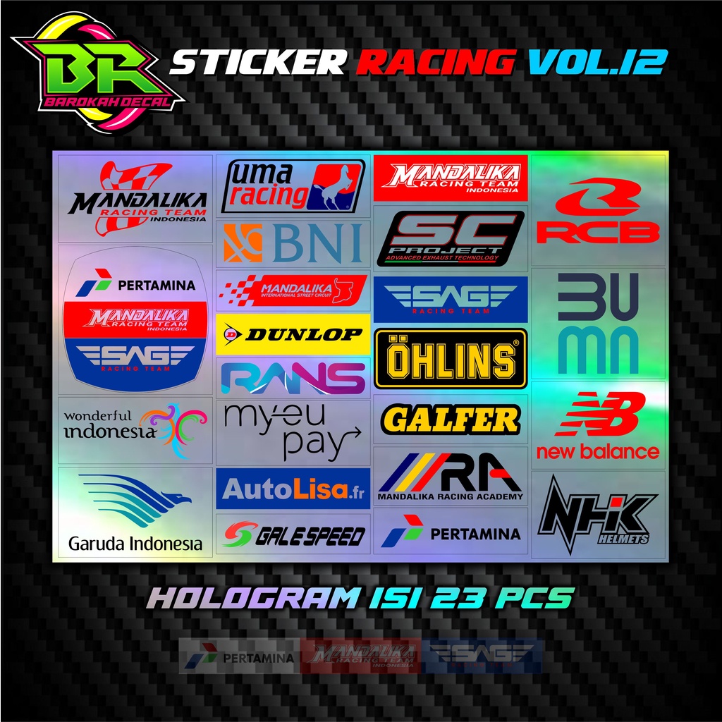 Sticker Racing Stiker Motor Mandalika