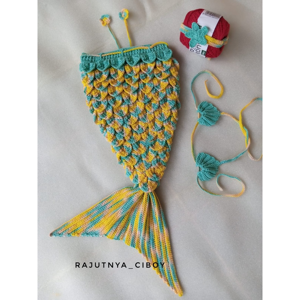 BAJU RAJUT BAYI / COSTUM / PROPERTI FOTOGRAFI / BABY PHOTOSHOOT MERMAID SEMBUR