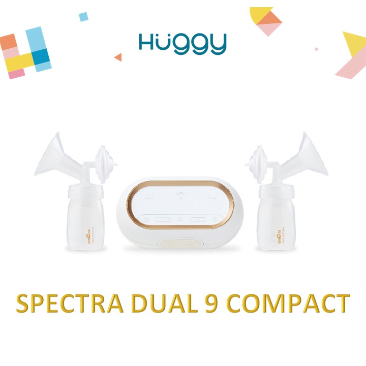 Spectra Dual 9 Compact Breast Pump Electric Pompa Asi Elektrik Double Pump Dua Corong