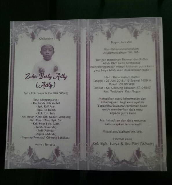 102 Contoh Gambar Undangan Khitanan Gratis
