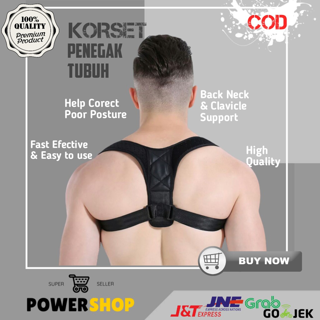 PENEGAK PUNGGUNG ALAT TERAPI PENYANGGA PUNGGUNG POSTURE SUPPORT CORRECTOR KORSET PRIA WANITA