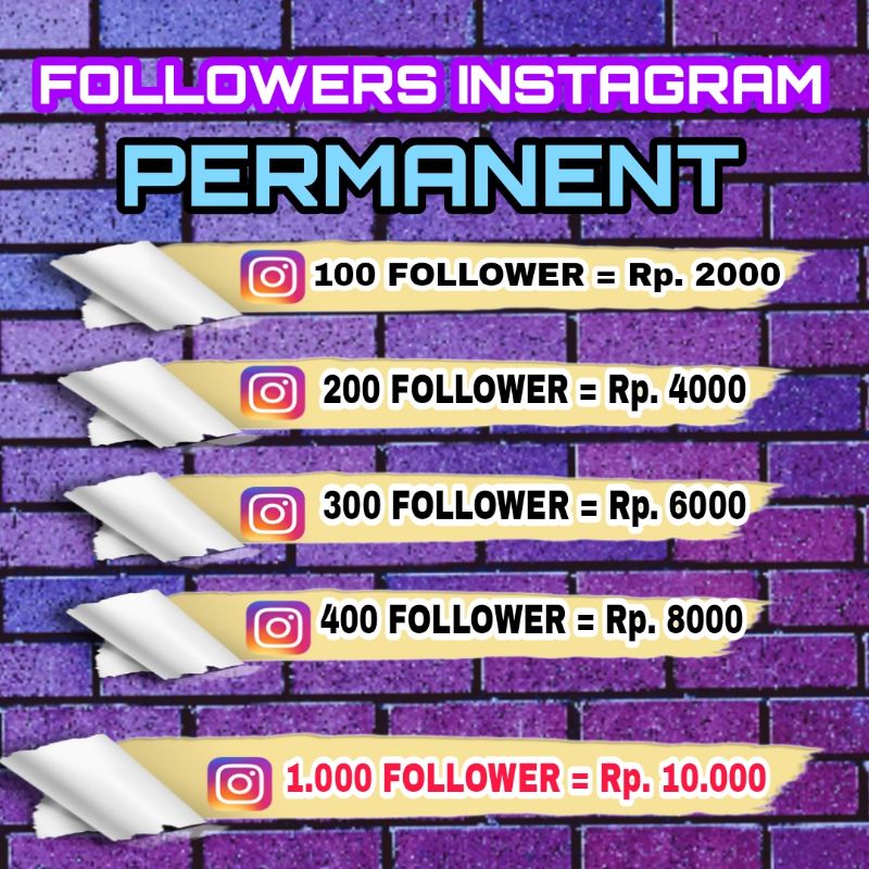 Followers Instagram Permanen Real Aktif Bergaransi