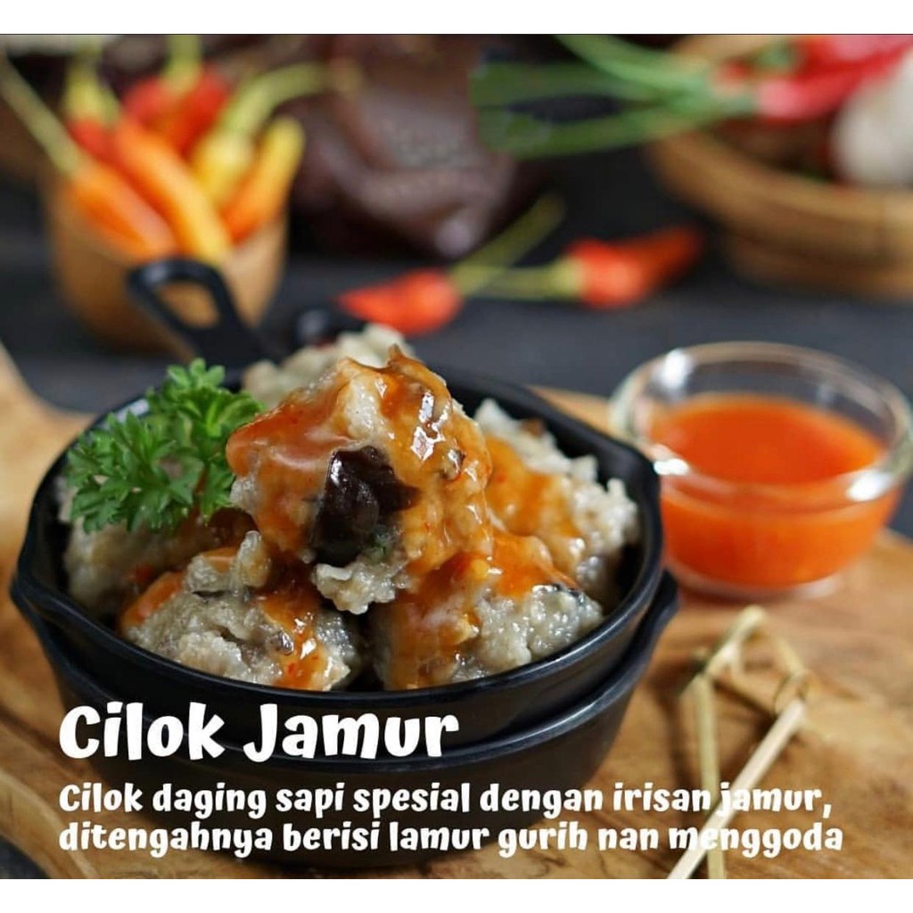 

Cilok Djoedes Frozen JAMUR Mushroom | Pentol Surabaya Daging Sapi Halal Enak | isi 9 pcs Jumbo