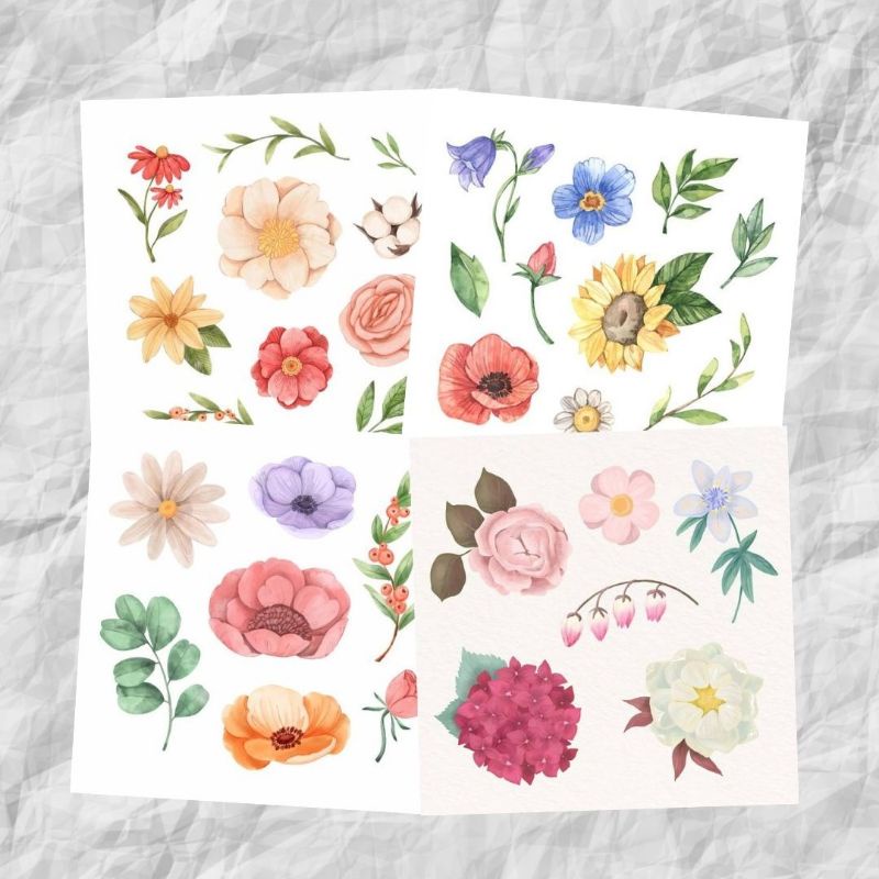 

Sticker Aestetic flower deco By Giftproject.id