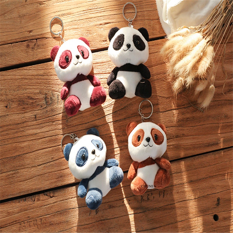 Plush Doll Panda Tas Liontin Kunci Wedding Panda Plush Doll
