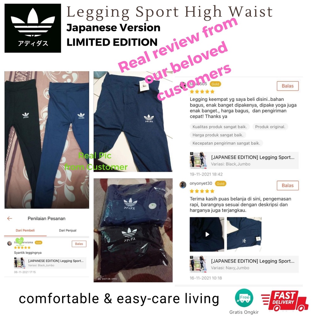 [JAPANESE ] Celana Legging Rok Sport High Waist - Slim s/d Super Jumbo - Lejing Senam - Celana Leging Panjang Wanita Olahraga