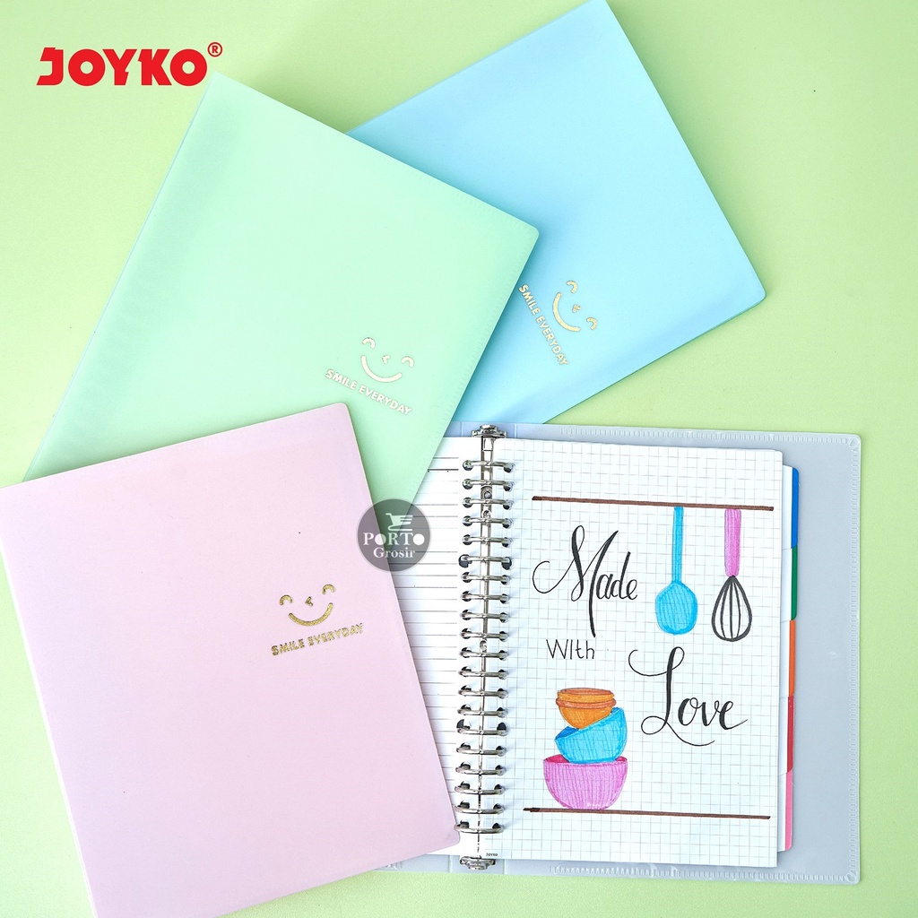 

Joyko Binder Note A5 SMILE MHPTSM-517 Jurnal Pastel Color 20 Ring