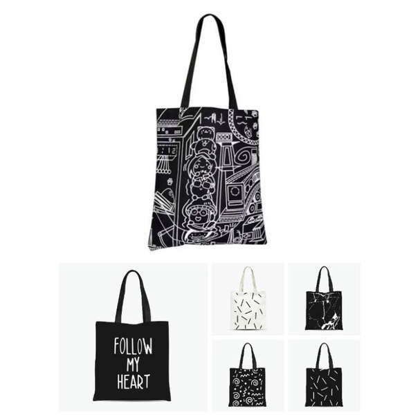 (PART 4)TOTE BAG KECIL- Tas Tote kanvas Wanita-TAS totebag MURAH.