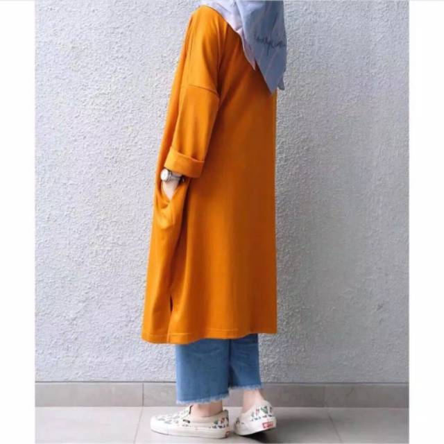 Fourfashion Carina Tunik  Bahan Babyterry Ukuran All Size Fit To XL  1R