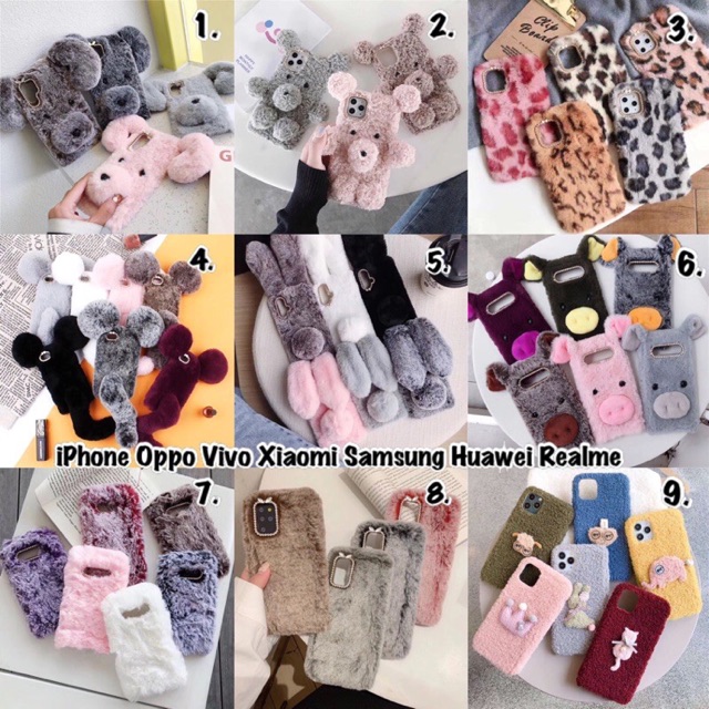 FURR CASE BY PREORDER iPhone Oppo Vivo Xiaomi Samsung Realme Redmi Note 3 4 5 6 8 9 pro S1 V19 Y19