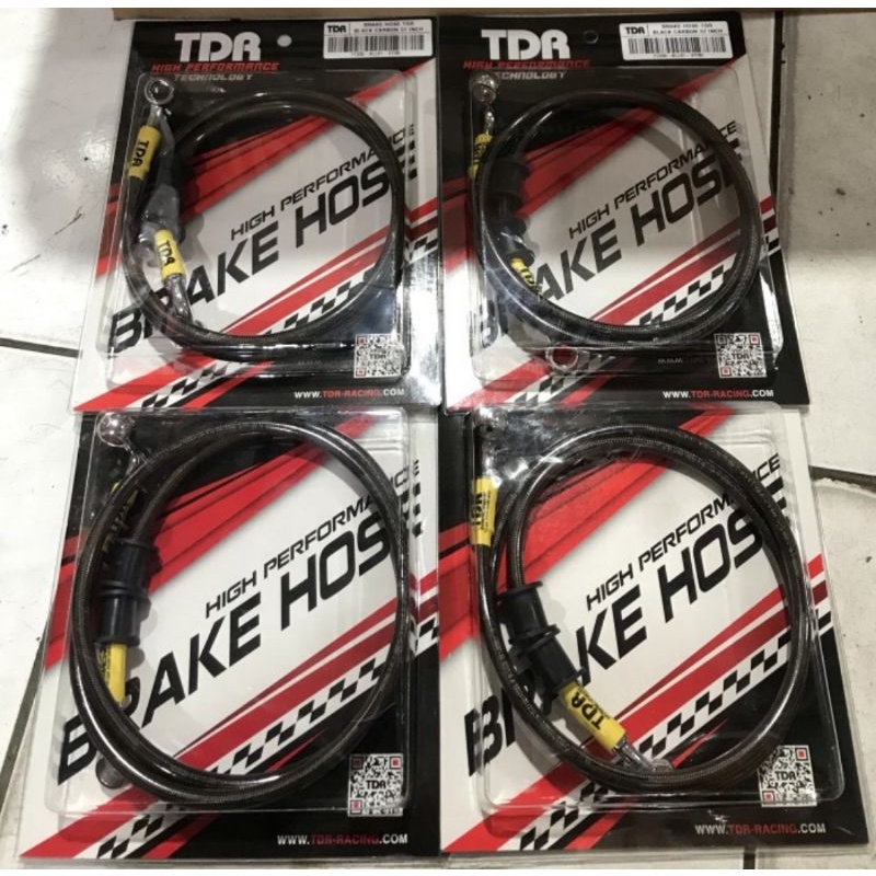 brake hose / Selang rem TDR hitam carbon 90cm/35inch,,60cm/24inch