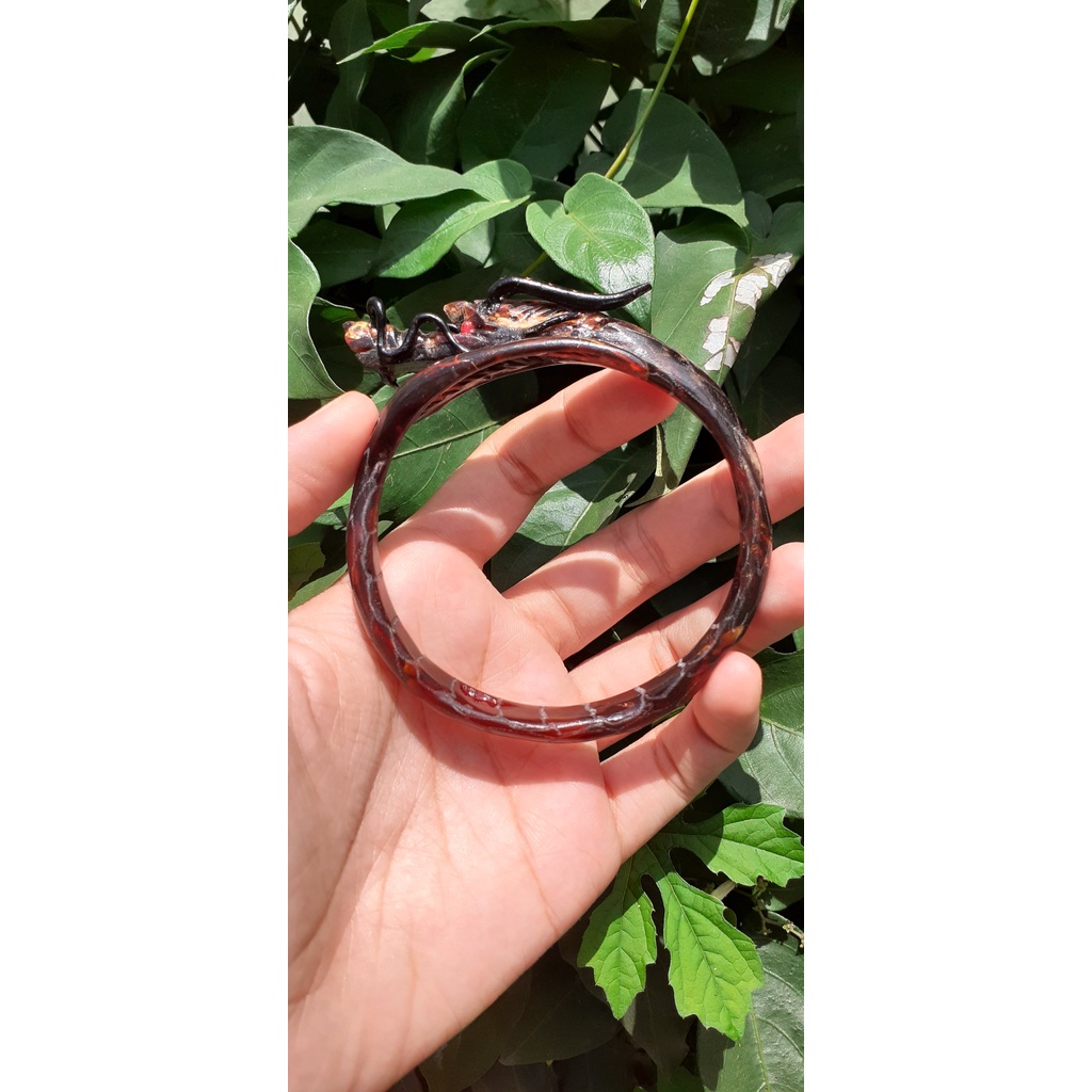 GELANG UKIR NAGA MERAH/ Gelang naga/ Gelang bahar/ Gelang Kesehatan/ Gelang Cowok/ Gelang Cewek/ Gel