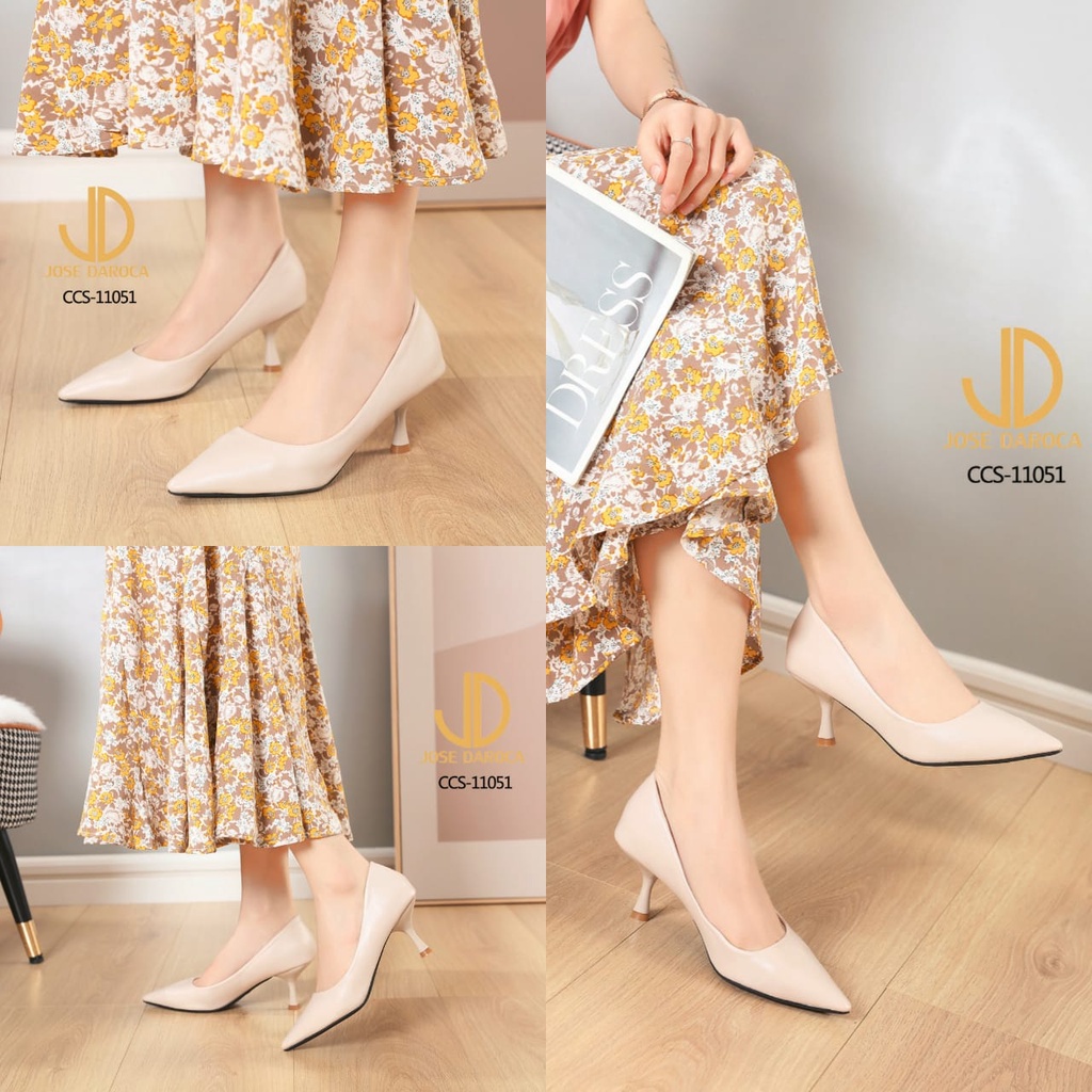 JOSE DAROCA High Heels Stiletto Kulit Shoes # CCS-11051 # ORIGINAL