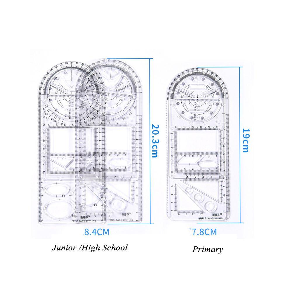 Suyo Penggaris Geometris Multifungsi Plastik Arsitek Supply Rotatable Primer Drawing Ruler