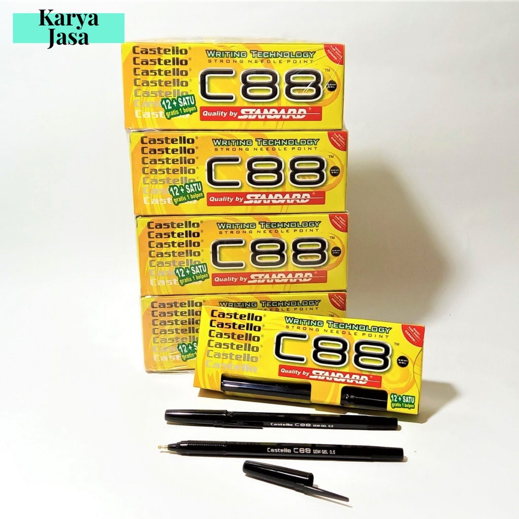 

C88 Standard Castello 12+1pcs Black 0.5mm