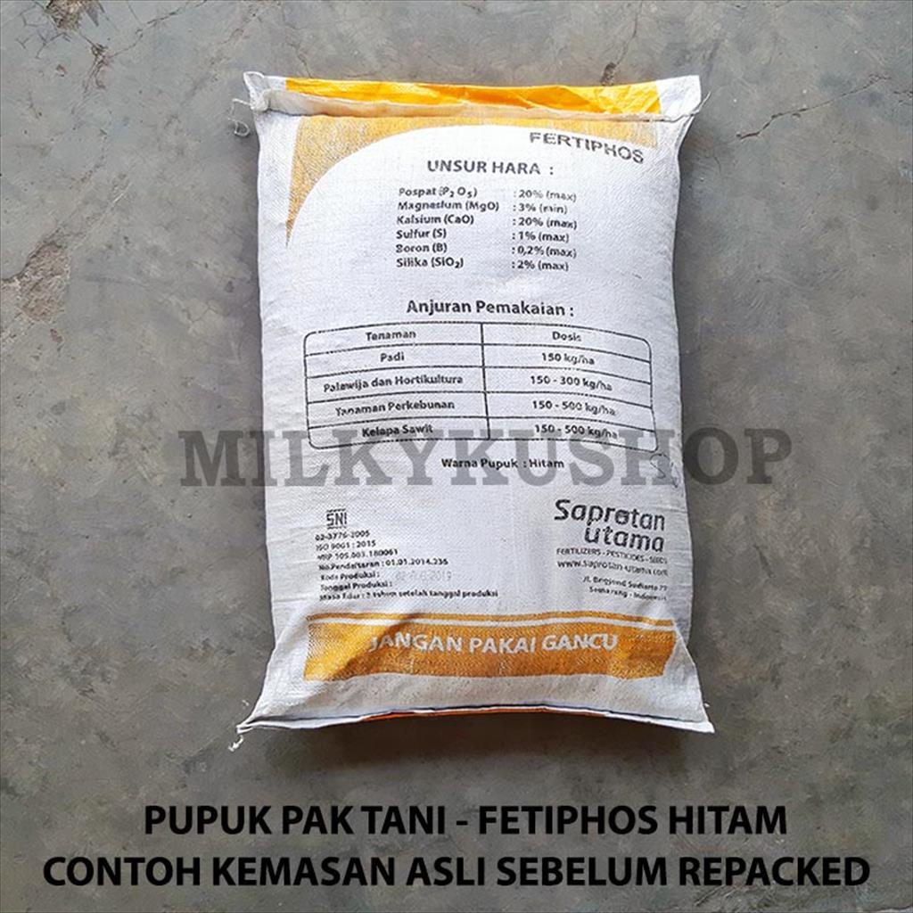 PUPUK SP FERTIPHOS TSP HITAM PAK TANI REPACK 1 KG