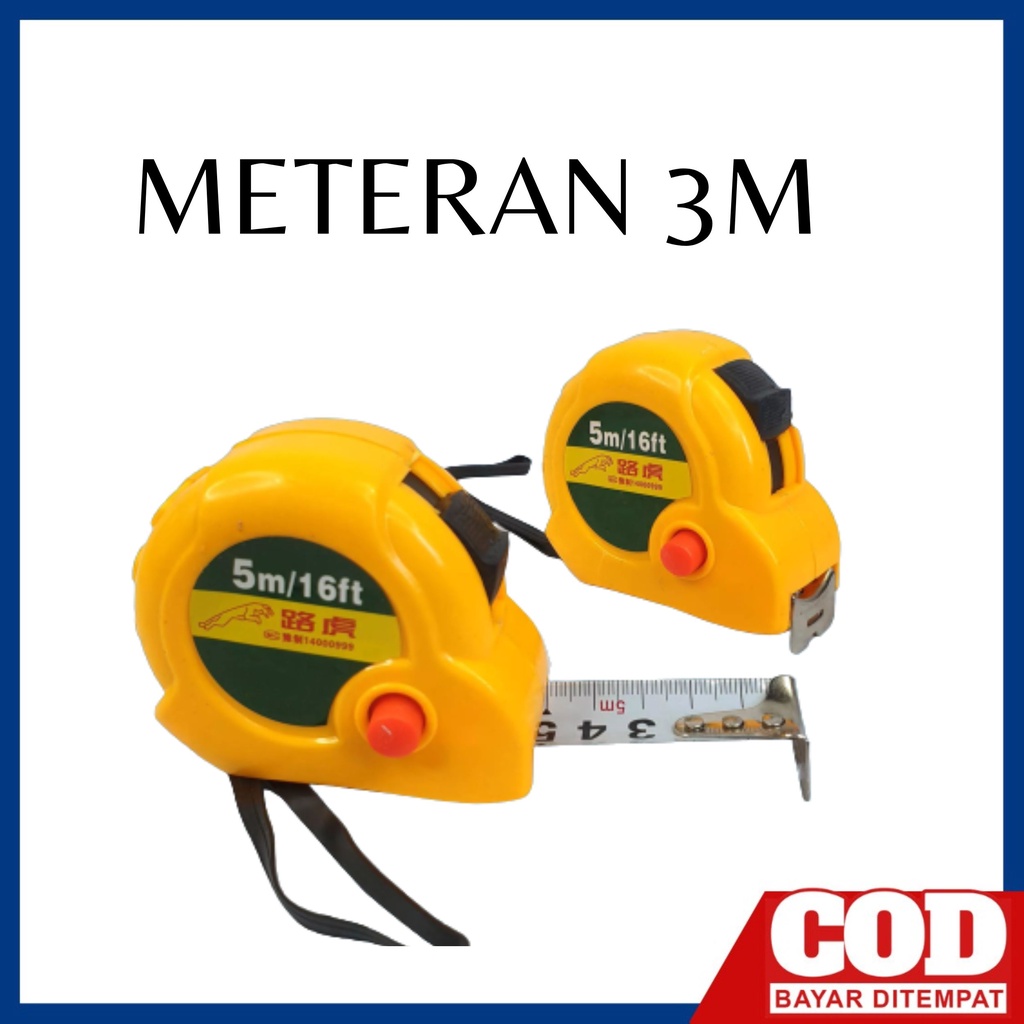 METERAN Bangunan Roll 3M tape measure alat bangunan