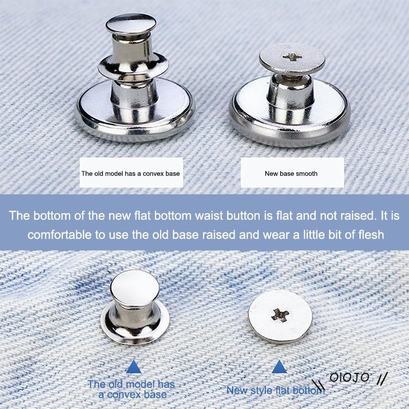 【COD】Kancing Metal Universal Tipe Sekrup Dapat Dilepas Tanpa Paku Untuk Celana Jeans