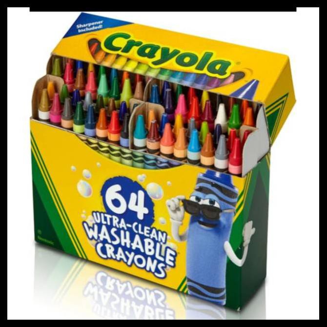 

Crayola Washable Crayons Isi 64 Pcs - Dus Bagus