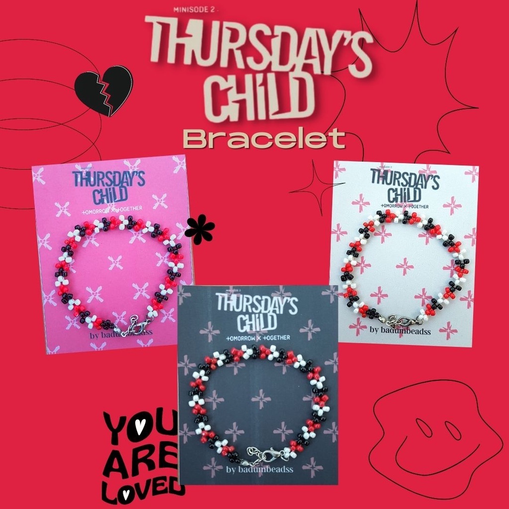 [TXT] Thursdays Child Bracelet Gelang TXT Minisode 2 Handmade Beads Soobin Yeonjun Beomgyu Taehyun H