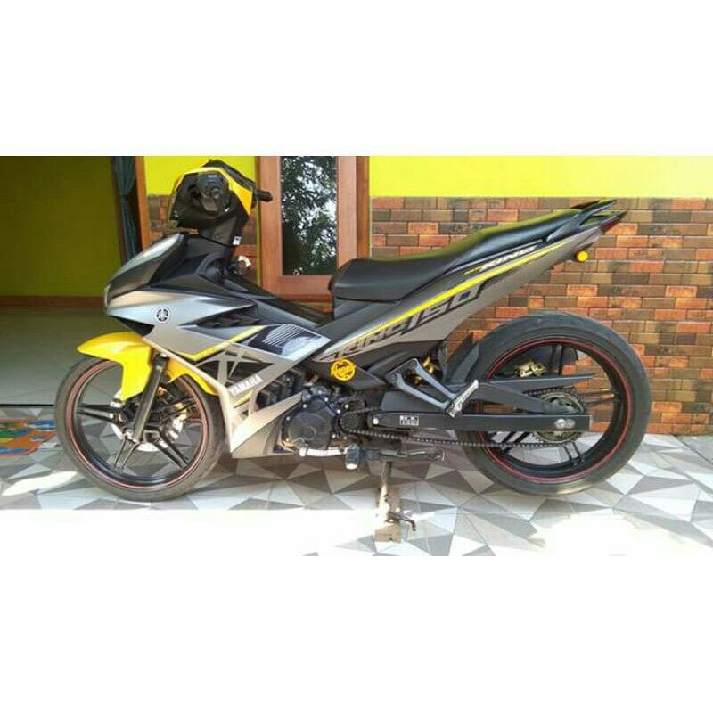 striping sticker ori standar Yamaha mx king 2017 SE hitam kuning