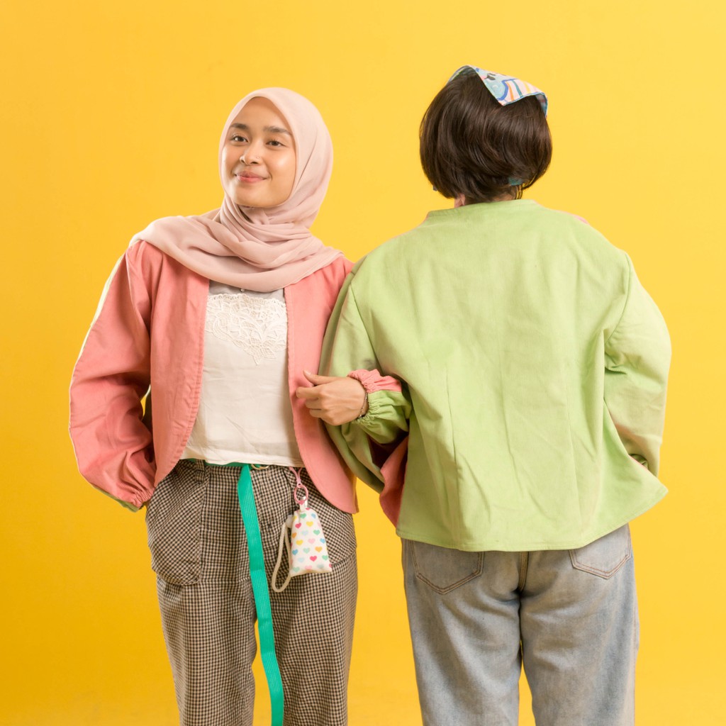 Watermelon Corduroy Outer - Jaket Corduroy Wanita