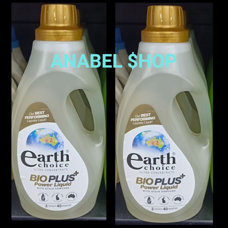 Detergent Earth Choice Laundy Liquid Bio Plus Power Stain Remover Deterjen Cair Detergen