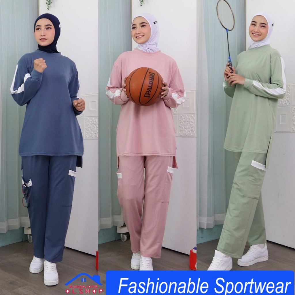 Terbaru Set Pakaian Olahraga outdoor Wanita Senam Lari Bersepeda Setelan Olahraga Wanita Gowes Senam