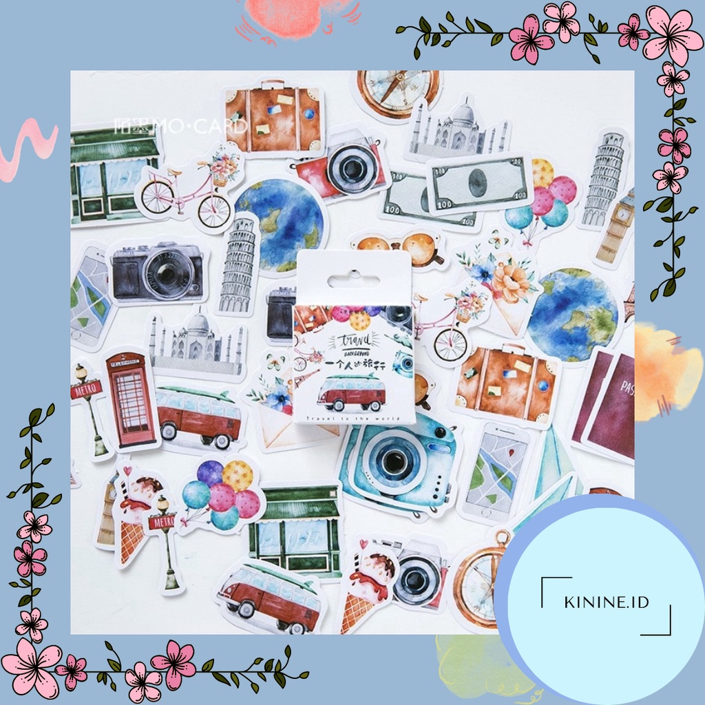 

45pcs Sticker Travelling Around the World | Stiker Decor Bujo Scrapbook Diary