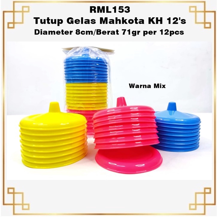 Tutup Gelas 8cm Mahkota KH 12's