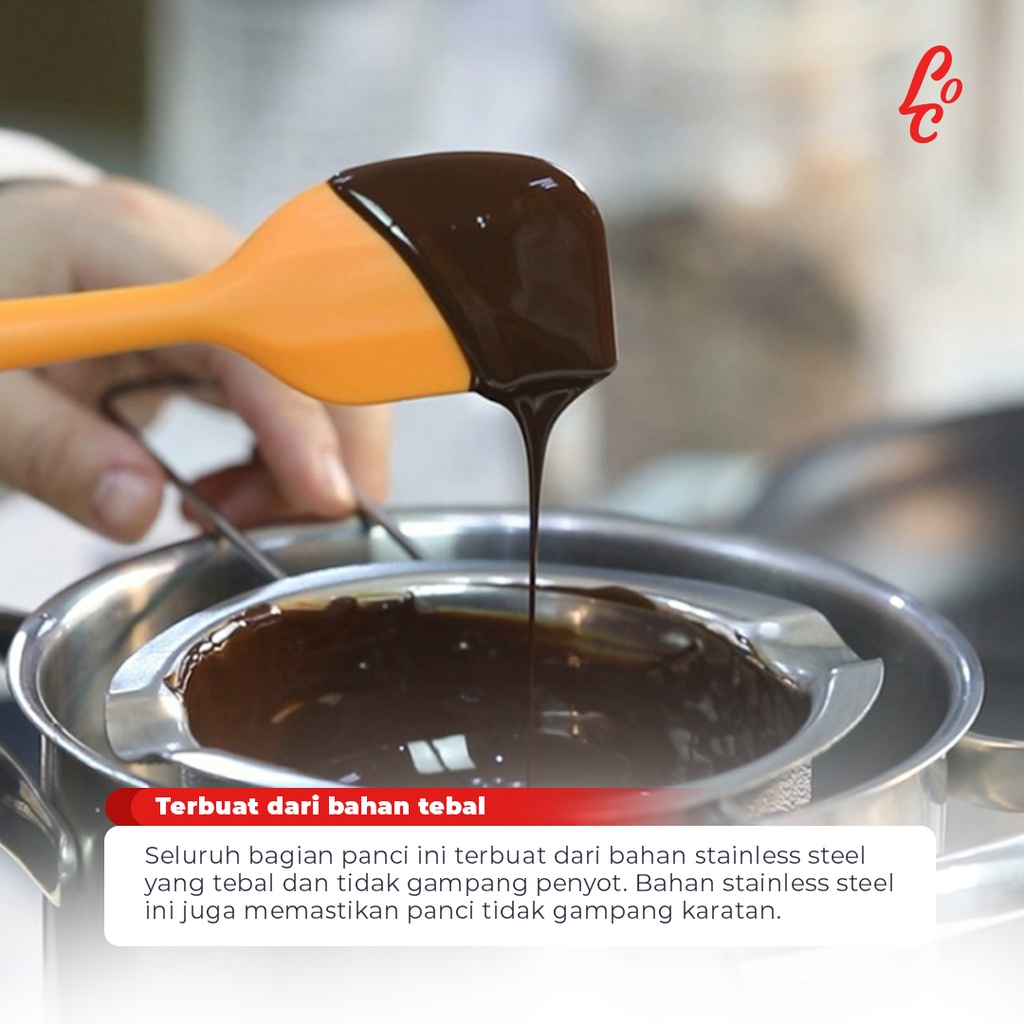 Panci Leleh Keju Coklat Stainless Steel Chocolate Melting Pot Pan