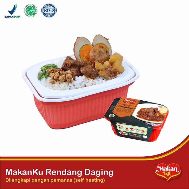 

MakanKu - Rendang Daging | Makanan Siap Saji Dengan Pemanas (MRE/Meal Ready To Eat)