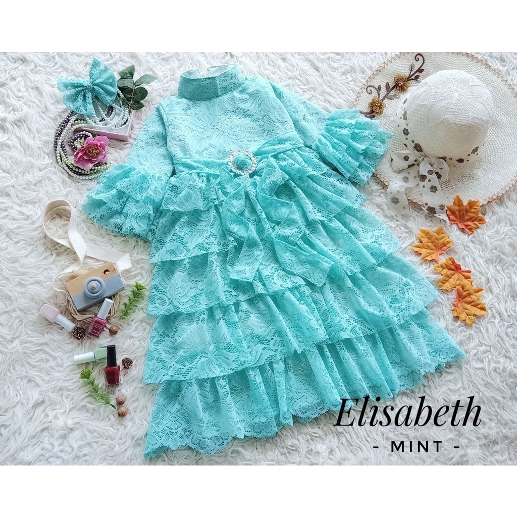 Gaun Bridesmaid| GAUN ELISABETH | BAJUNIK | BAJUANAKUNIK | AZZAFRAN/Dress Terbaru Elisabeth Warna Mi