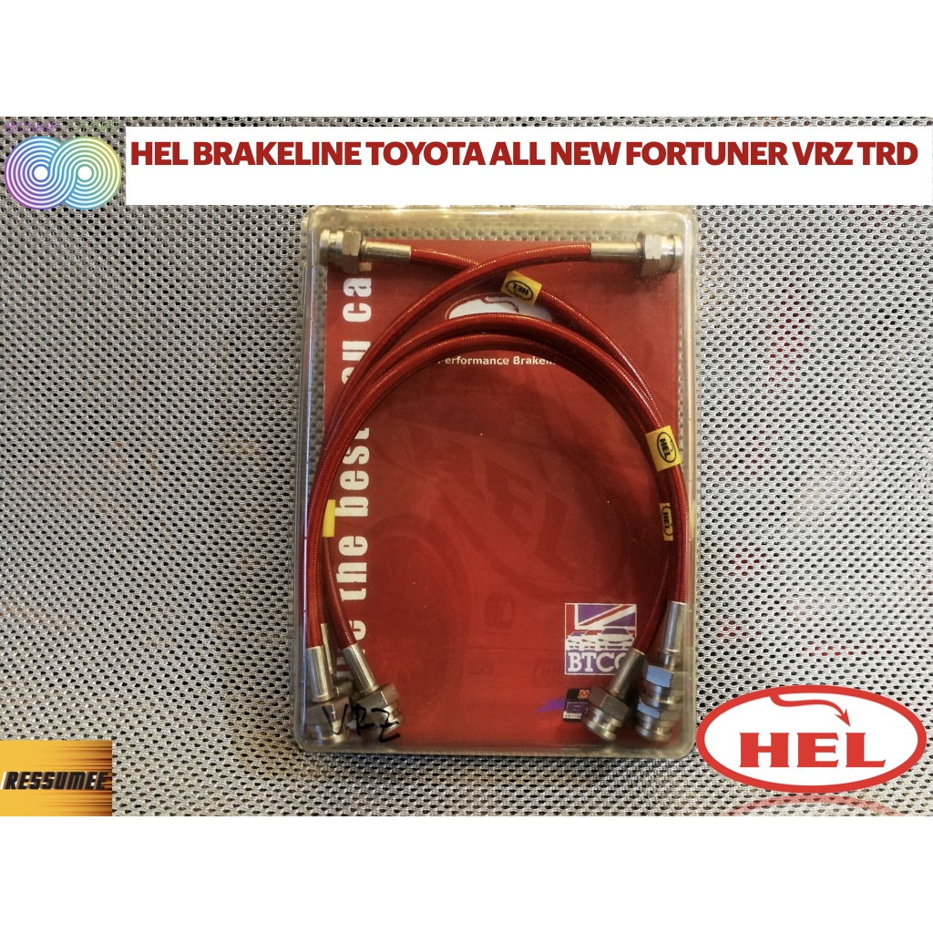 Hel Brake line All Fortuner VRZ TRD 2015 Up Stainless Steel Braided