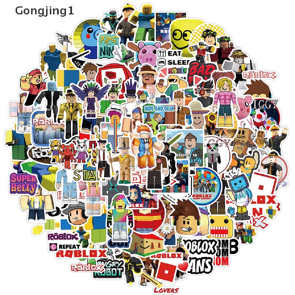 Gongjing1 100Pcs / set Stiker Motif Anime Roblox Anti Air Untuk Dekorasi Koper / Notebook