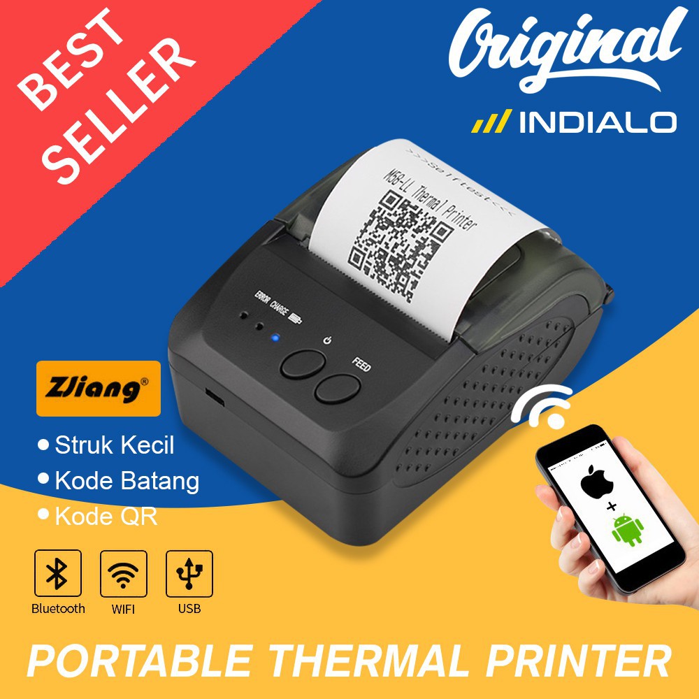 

DISKON MINI PORTABLE/ZJ-5809 MOBILE RECIEPT POS PRINTER 58MM KERTAS KASIR