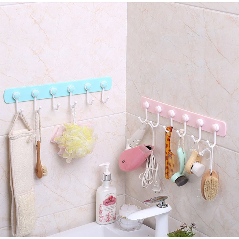 Gantungan Flexible Hook 6 Kait Gantungan Dapur Gantungan Dinding Warna