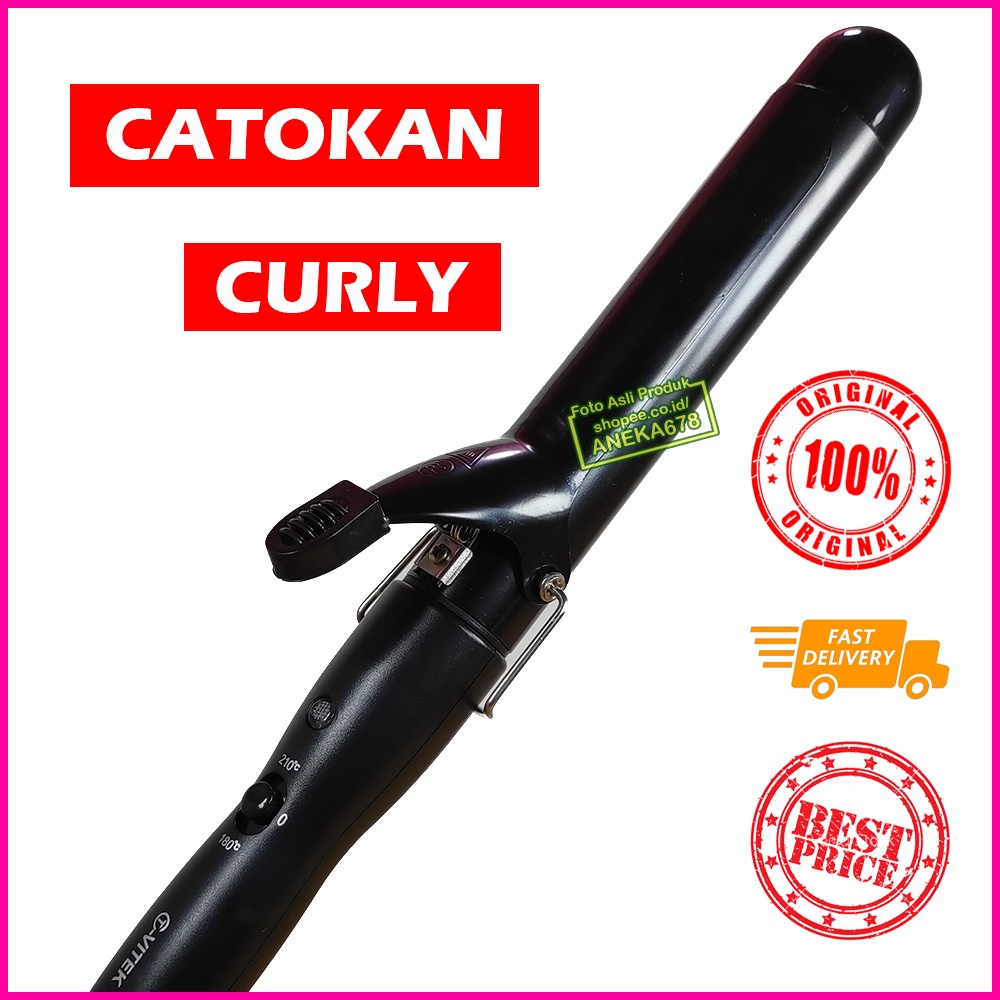 CURLING IRON ALAT CATOK RAMBUT CATOKAN KERITING CURLY T-VITEK VT 3351