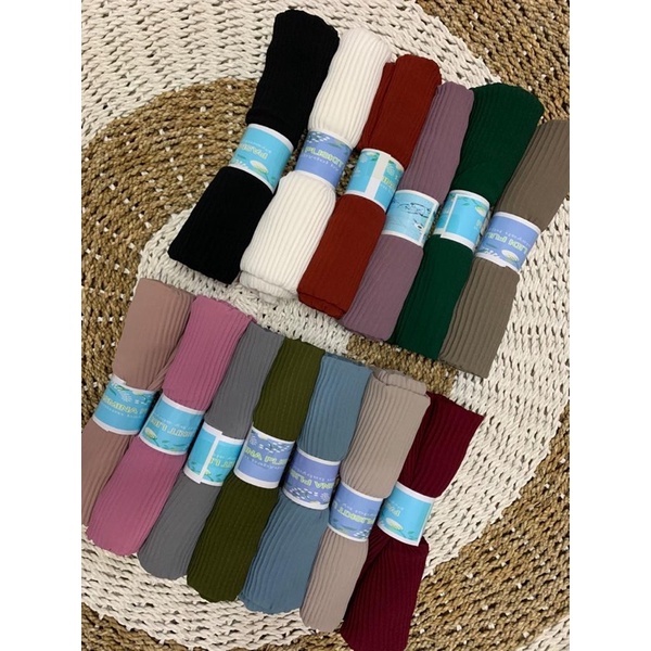 [Grosir Hijab 10pcs] Hijab Pashmina Plisket Lidi Full Aisyah Ceruty Babydoll Jilbab Pashmina Terlari
