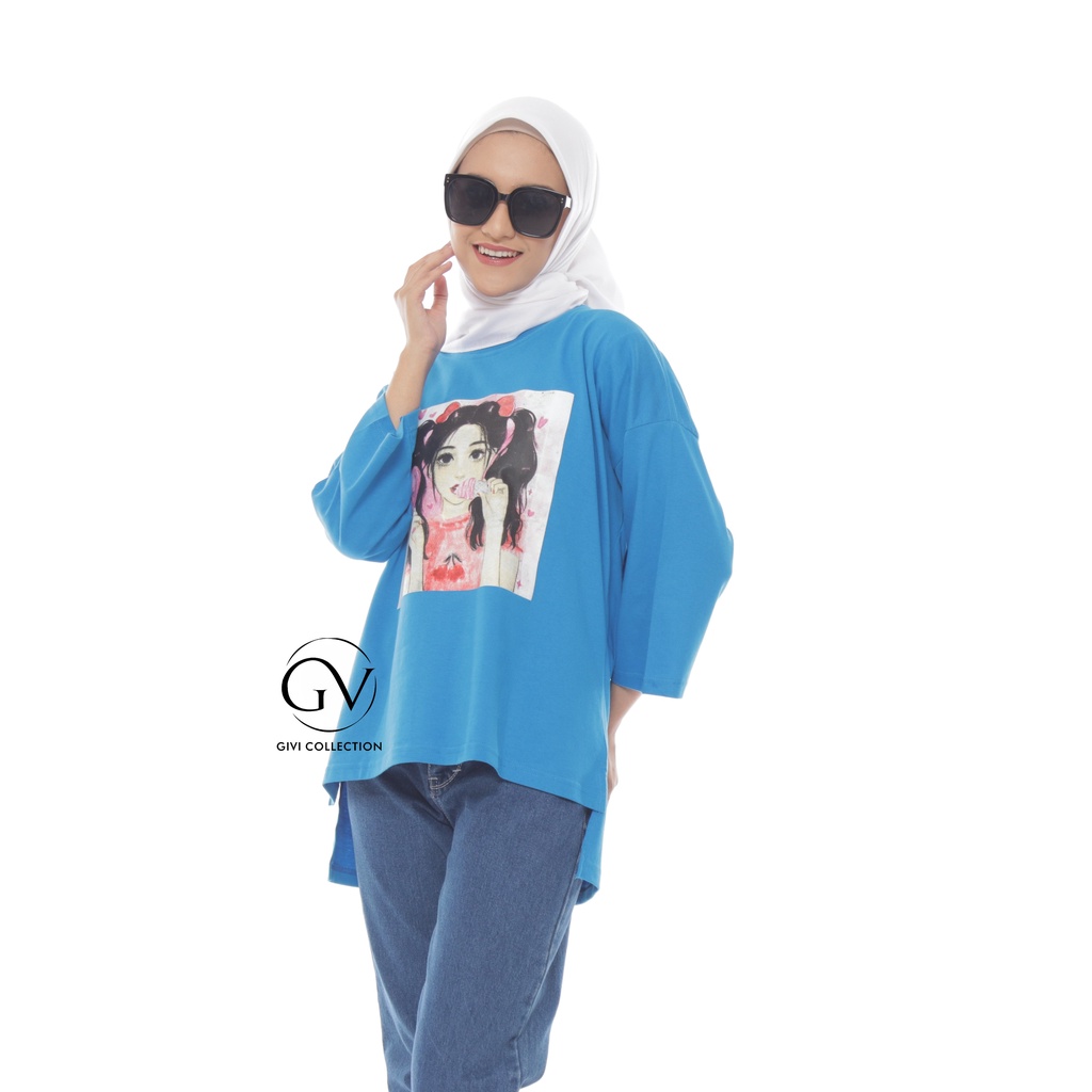 kaos oversize wanita | atasan kaos wanita terbaru | kaos viral wanita