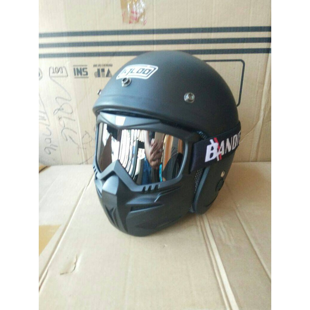 HM-2468 Helm Igloo + Goggle Masker+ Anti Maling Murah