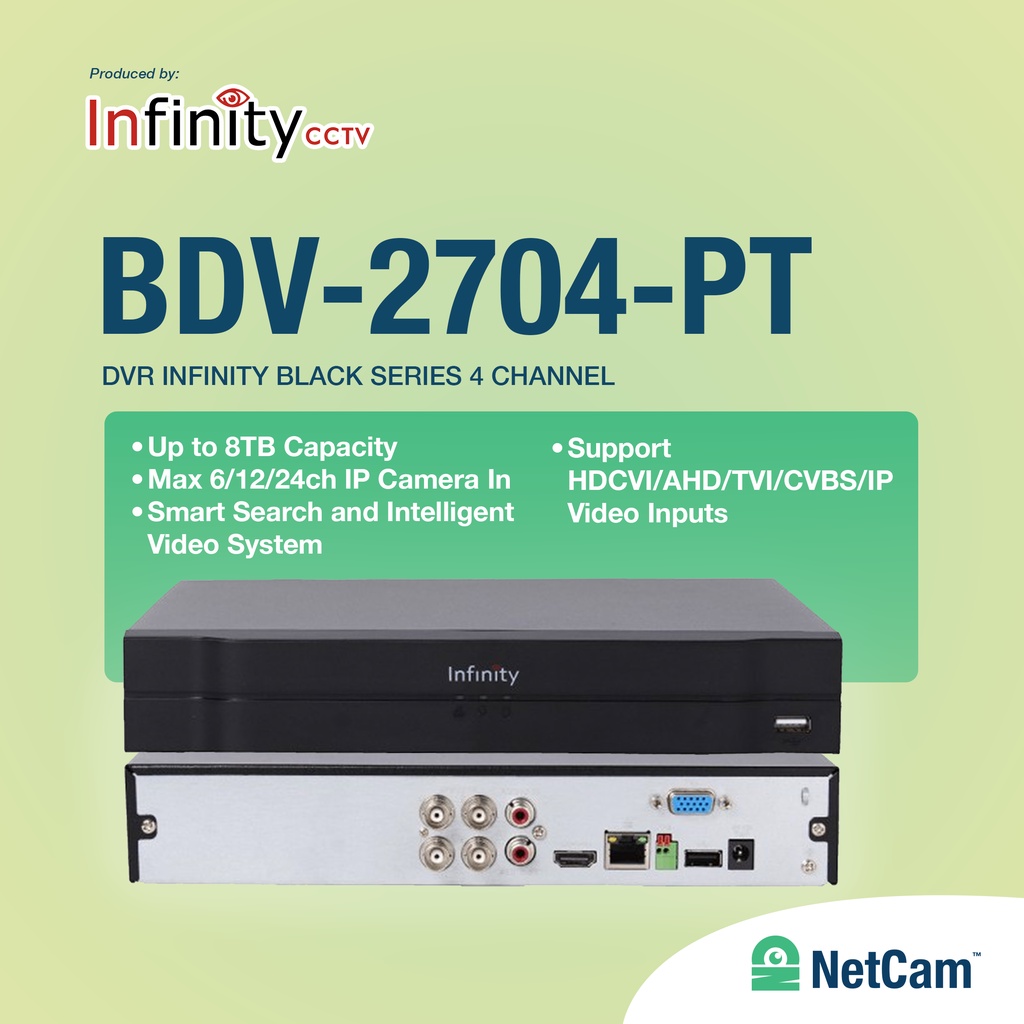 DVR KAMERA CCTV 4/8CH INFINITY BDV-2704-PT / BDV-2708-PT BLACK SERIES 4/8 CHANNEL