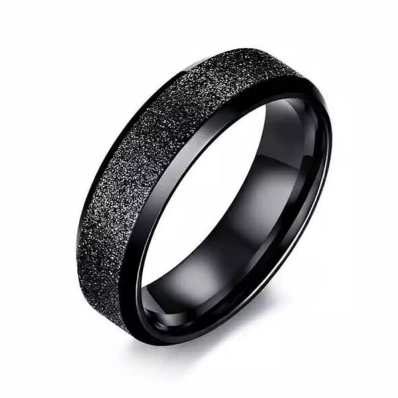 Cincin Pasir Titanium Warna Hitam