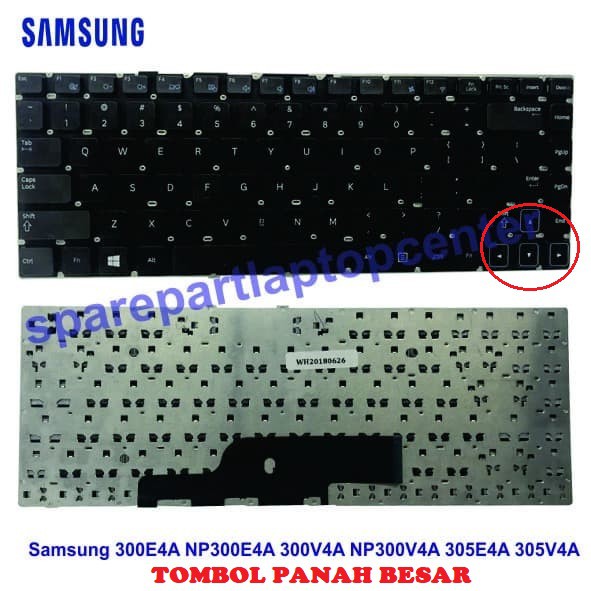 KEYBOARD SAMSUNG NP300 NP300E4A NP300E4V NP300E4Z NP300V4Z NP300V4A NP305V4A NP305E4A NP305E4Z BLACK