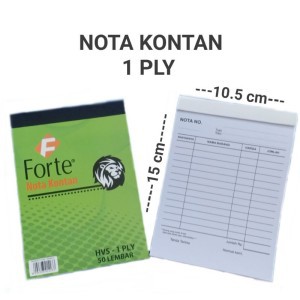 

Nota Forte K1 ply (1 pack=10 pcs )/Kecil 1ply/Nota Penjualan 1 rangkap