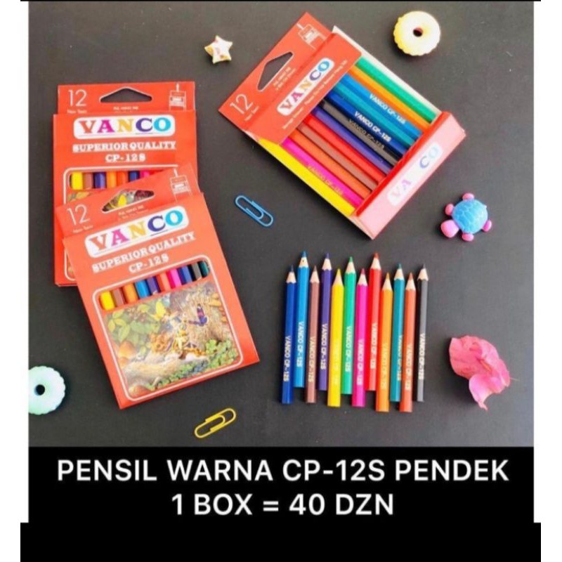 Pensil warna 12 pendek