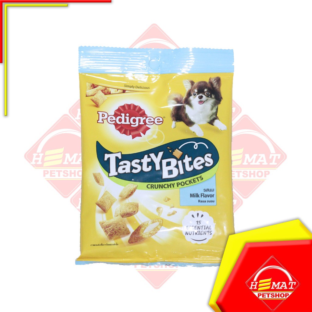 Makanan anjing Pedigree Tasty bites Snack Cemilan Dog dry food 60 gr