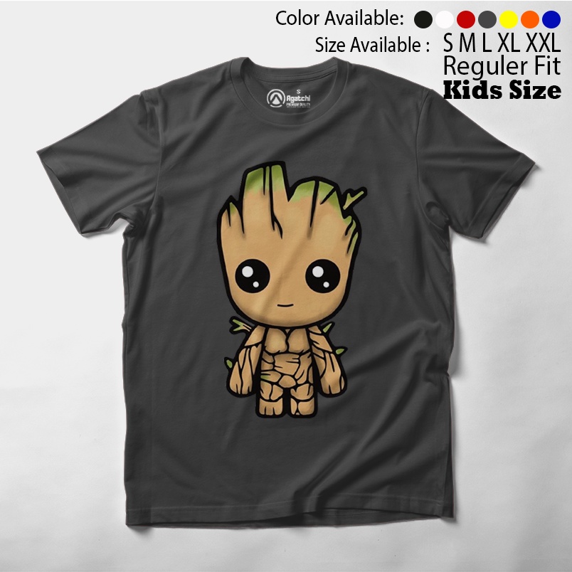 Baju Anak / Kaos Atasan Anak / Kids T Shirt Baby Marvel Chibi Kawaii Groot