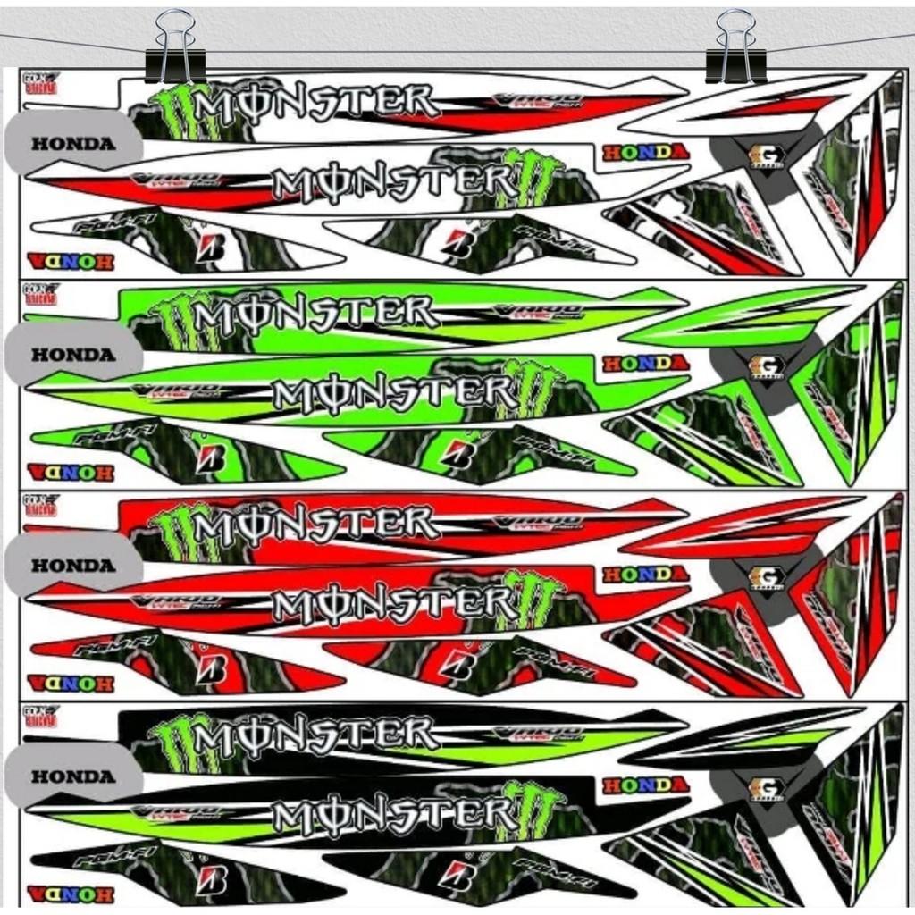Striping Vario 110 Karbu / CW / Lama Variasi Sticker Stiker Scotlite Skotlet Motor Lis Body Lis List