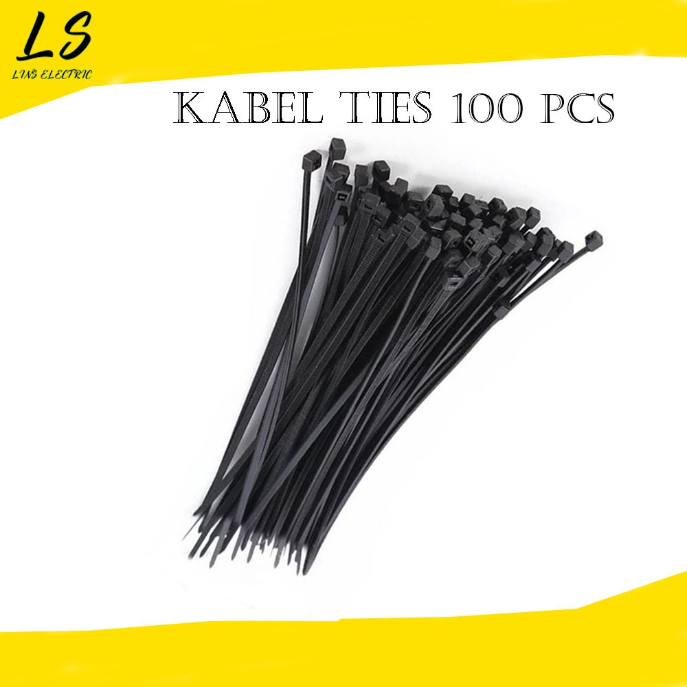 Kabel Ties Hitam Isi 100pc (Ukuran 10cm)